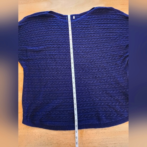 Market & Spruce Reviera Cable Knit Dolman Pullover XL - Picture 4 of 5
